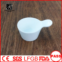 Hotel wholesale white porcelain sauce dish